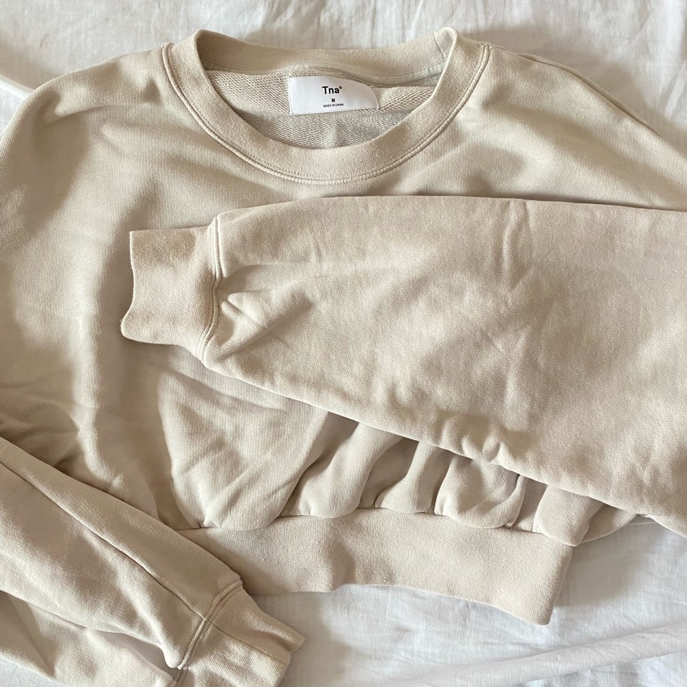 cropped TNA long sleeve thin sweater